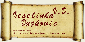Veselinka Dujković vizit kartica
